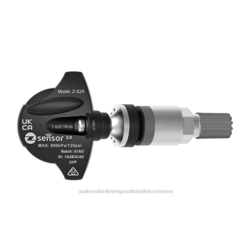 6H4N1345 - auto reserveonderdeel Porsche oe vervangende tpms-sensor - oe p/n 9a790727502, 5q0907275 freq 433mhz metalen klepsteel - zilver